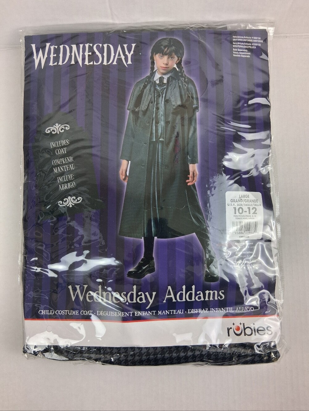 Rubie's Wednesday Addams TV Series Halloween Costume Coat 10/12